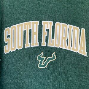 South Florida Bulls Long Sleeve Sweat Shirt Adult Medium 38/40 Green